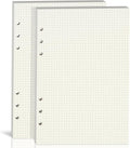 A5 dotted refill sheets, white pages with fine dots and left 6-hole punch spacing