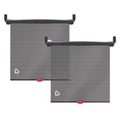 Munchkin Brica sun safety car window shades, black mesh with top roller bars and HOT indicator