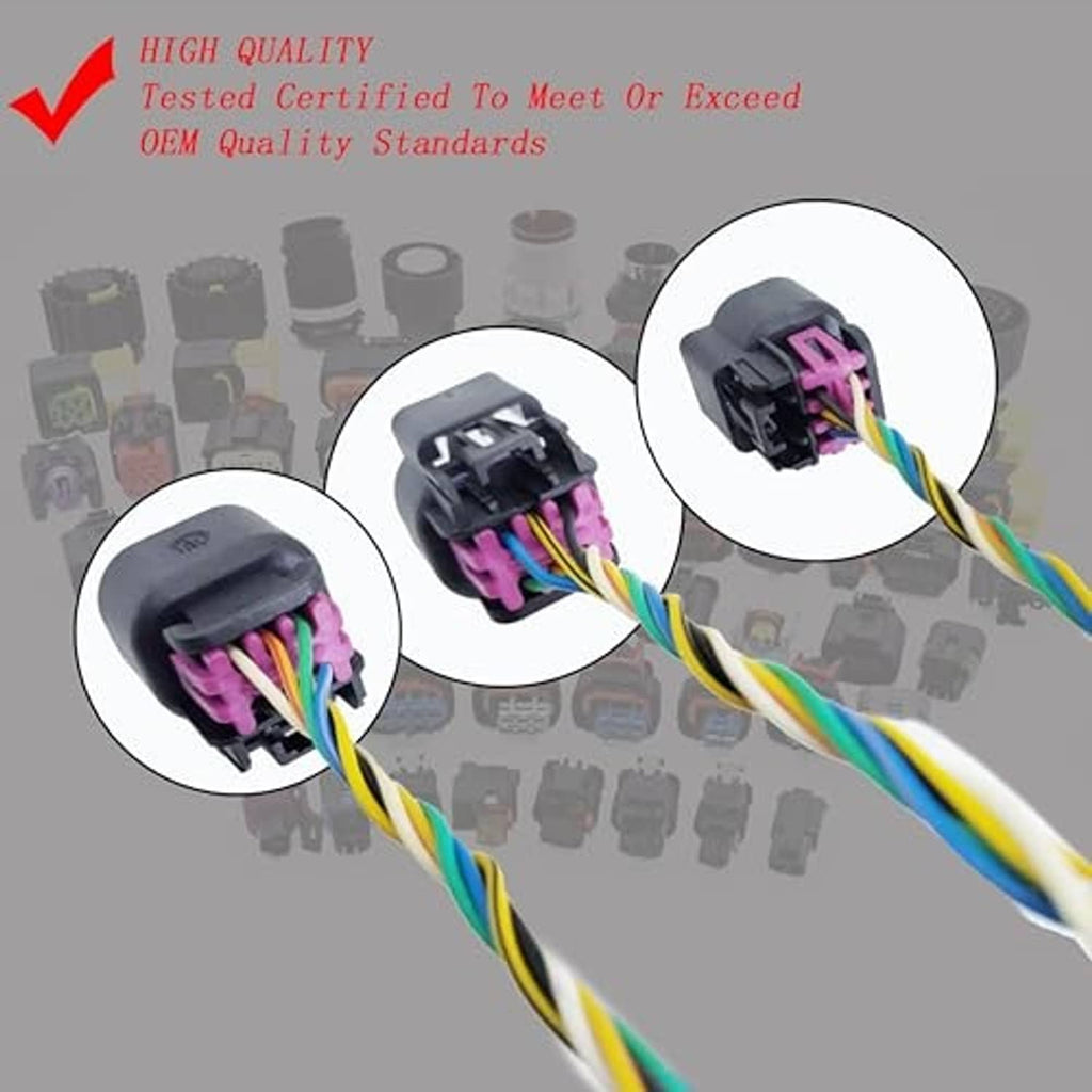 Electronic throttle body harness connector plug with gray housing and multi-wire leads