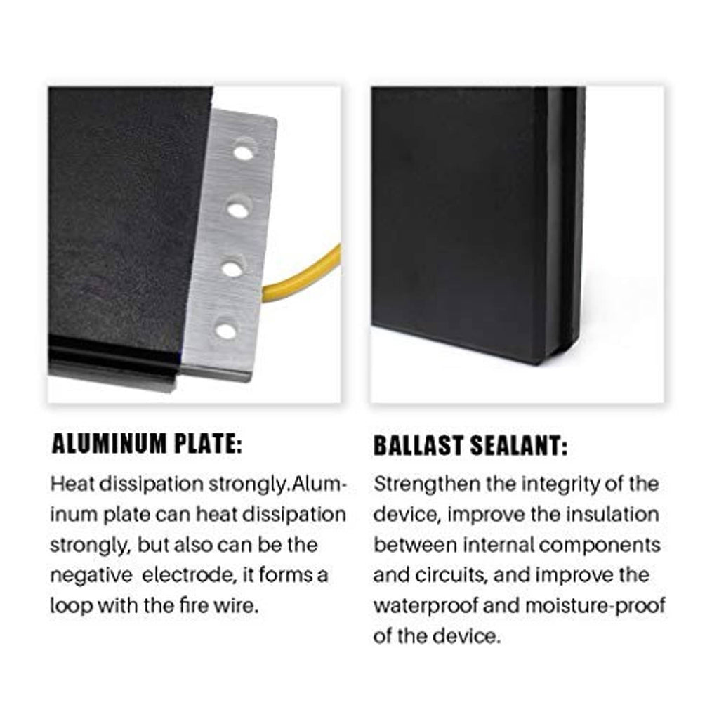Black regulator housing with aluminum mounting plate and yellow wire at the edge