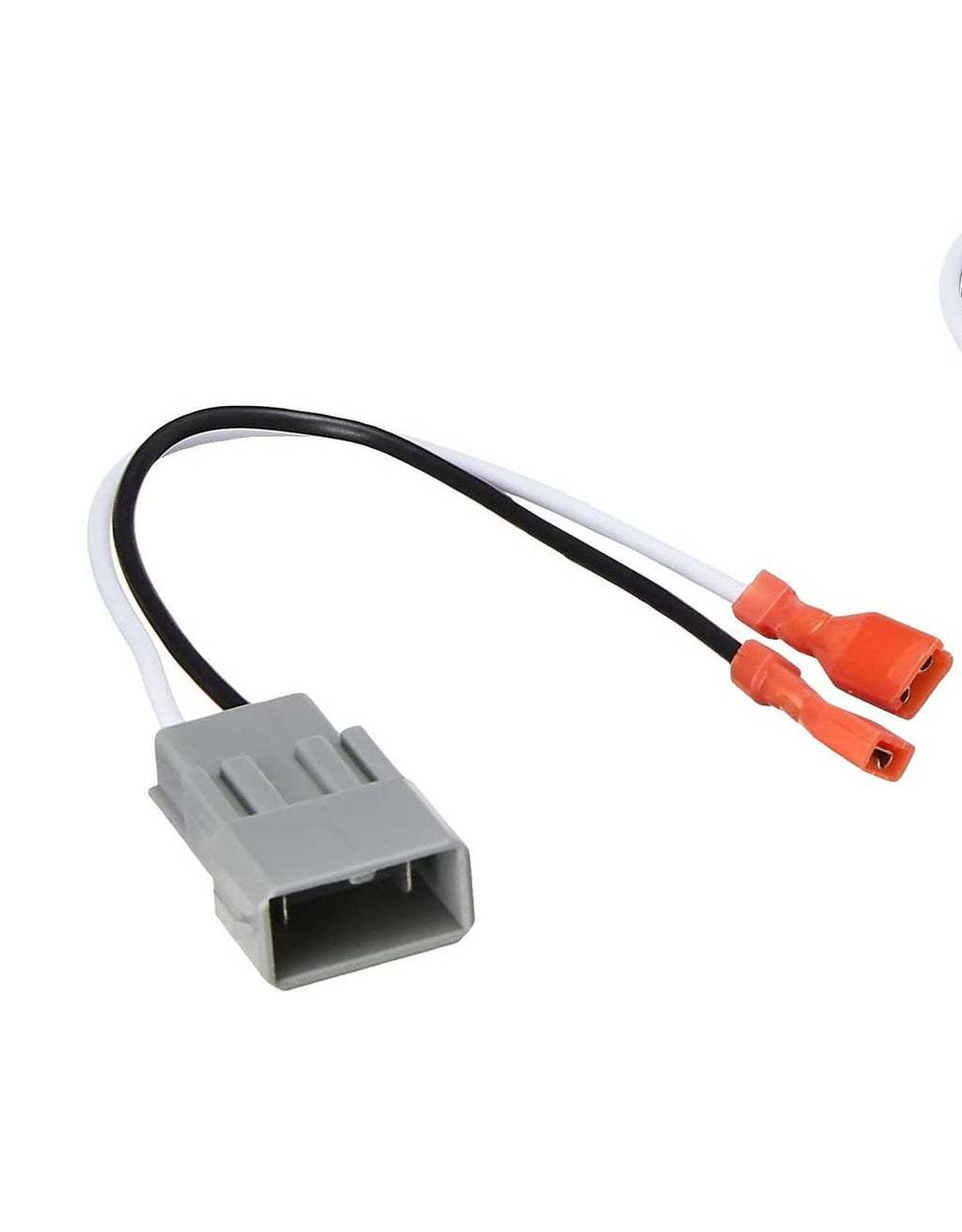 Gray wiring harness adapter with single large plug and orange connection ends