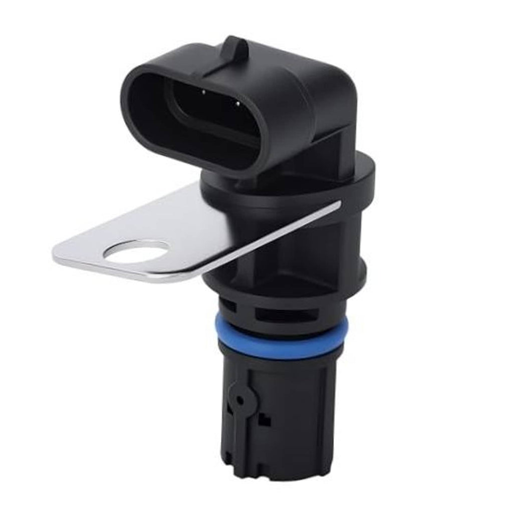 Crankshaft position sensor with metal bracket and blue sealing ring, black housing