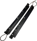 Car sunroof sliding track set, two black metal rails with mounting brackets and wires