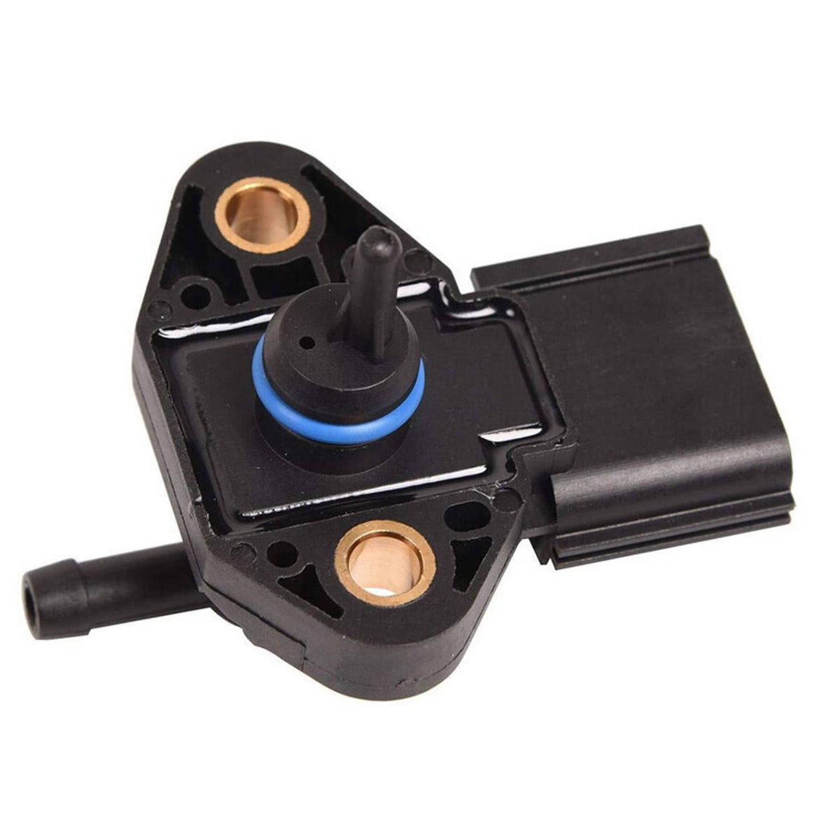 Fuel injection pressure sensor with blue-topped valve and gold mounting terminals