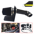 Black 4-inch cold air intake kit with cone air filter and heat shield
