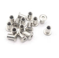 Rivet nut insert with hex socket, threaded steel barrel, silver tone (20-pack)