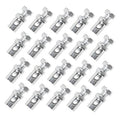Throttle cable end connectors, chrome-plated set with threaded hex heads and loop holes