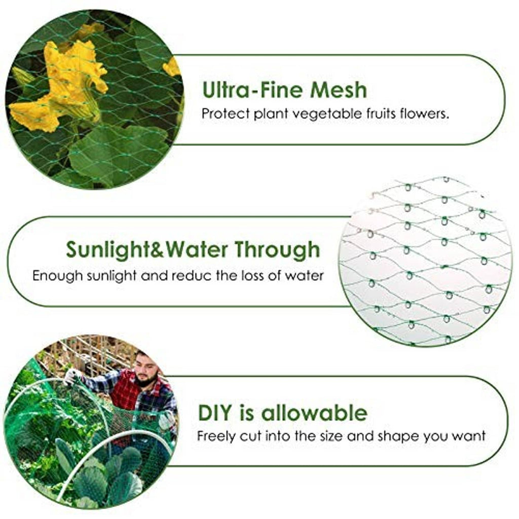 Ultra-fine garden mesh netting with leaf mesh detail and water-through grid