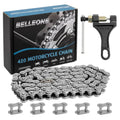 BELLEONE 420 roller motorcycle chain, 90 links, with chain breaker tool