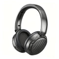 Black over-ear Bluetooth headphones with padded ear cups and adjustable headband