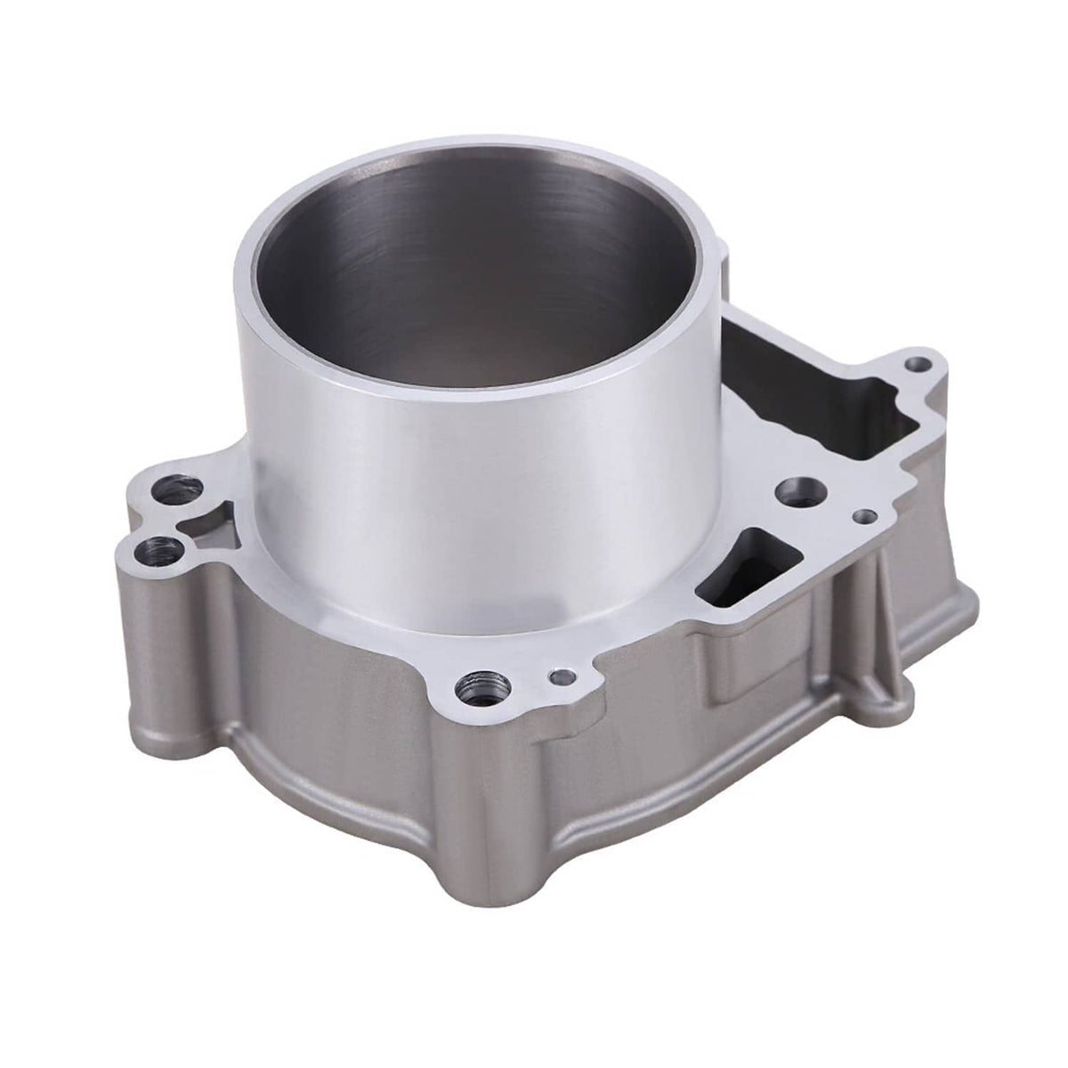 Metal cylinder piston top end rebuild component with side port and mounting holes