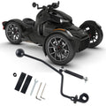 Motorcycle forward/reverse hand shifter kit with black linkage rods and hardware