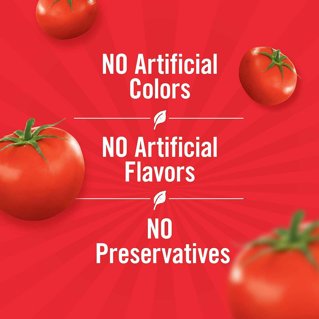 No Artificial Colors, No Artificial Flavors, No Preservatives callouts on ravioli can