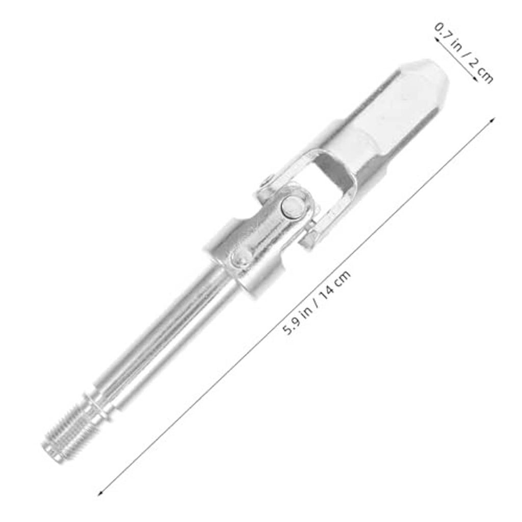 Steel trailer jack drop shaft joint with mounting bracket, size diagram shown
