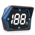 Car HUD digital speedometer display with compass direction letters and blue LED frame