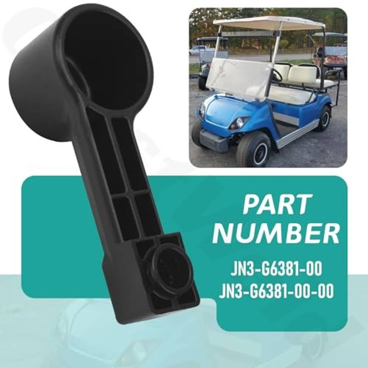 Black golf cart forward/reverse handle with ribbed round end
