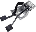 Brake & clutch pedal bracket assembly with two black rubber pedals and metal mount