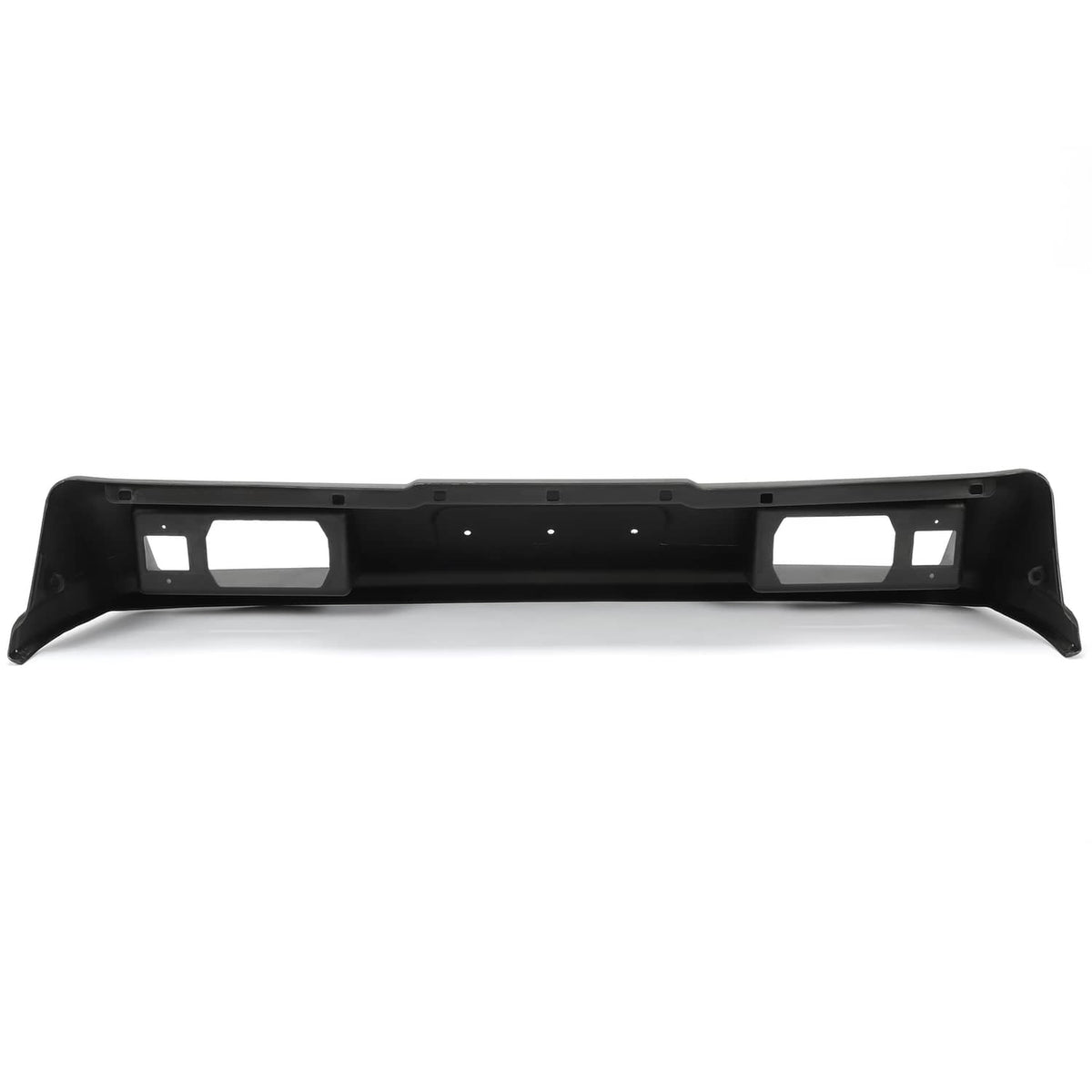 Black front cowl panel with two headlight cutouts and lower mounting lip