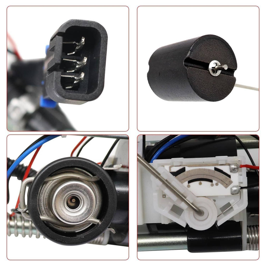 Fuel pump assembly connector and cylindrical body with multiple electrical pins