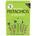 Wonderful Pistachios No Shells multipack carton, shows 9 packs on green box