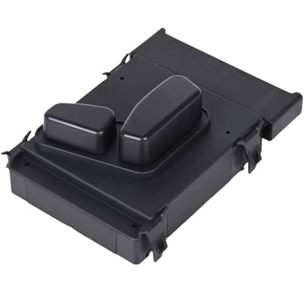 Black power seat switch with two large rocker switches and side mounting clips