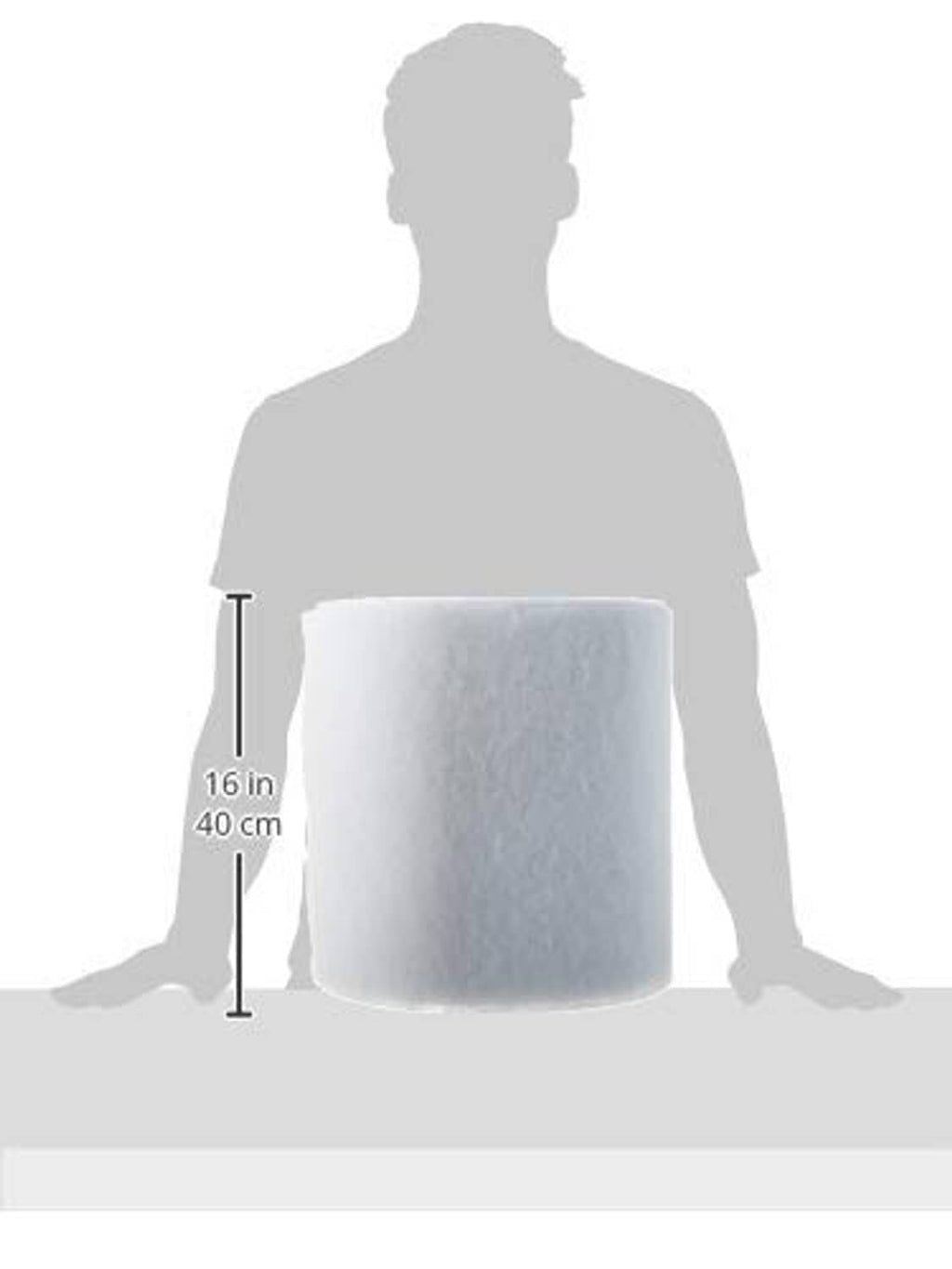 AC air conditioner filter roll, 16 in (40 cm) size, light gray