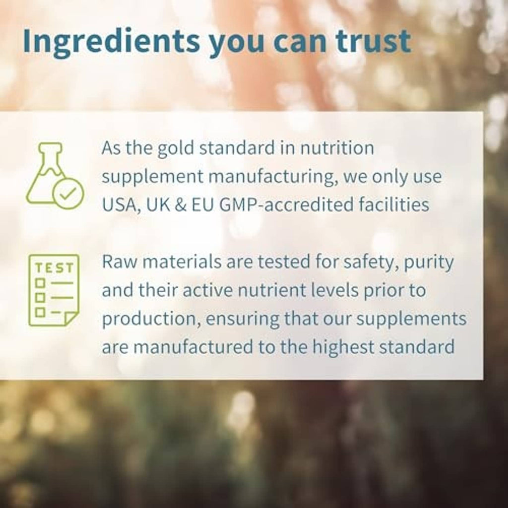 Ingredients you can trust panel for Igennus Super B-Complex supplement