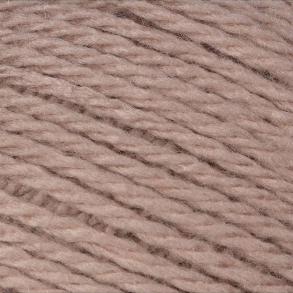 Taupe baby yarn close-up showing twisted strands and texture