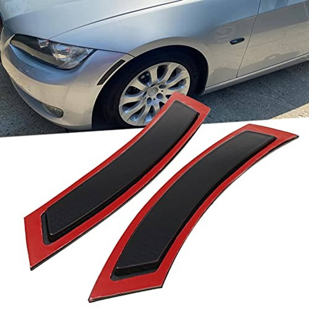 Front bumper fender reflector pair, smoked lens with red border, shown near car fender