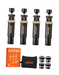 ASTROL 4-pack automatic tire deflator tools with storage pouch and metal valve caps