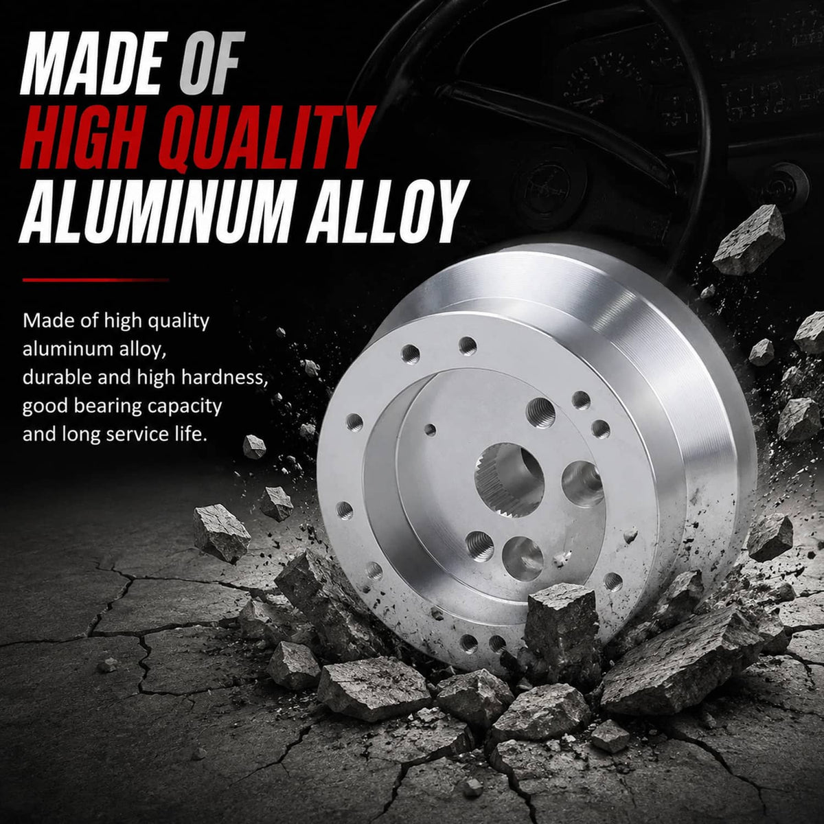 High-quality aluminum steering wheel hub adapter with five mounting holes