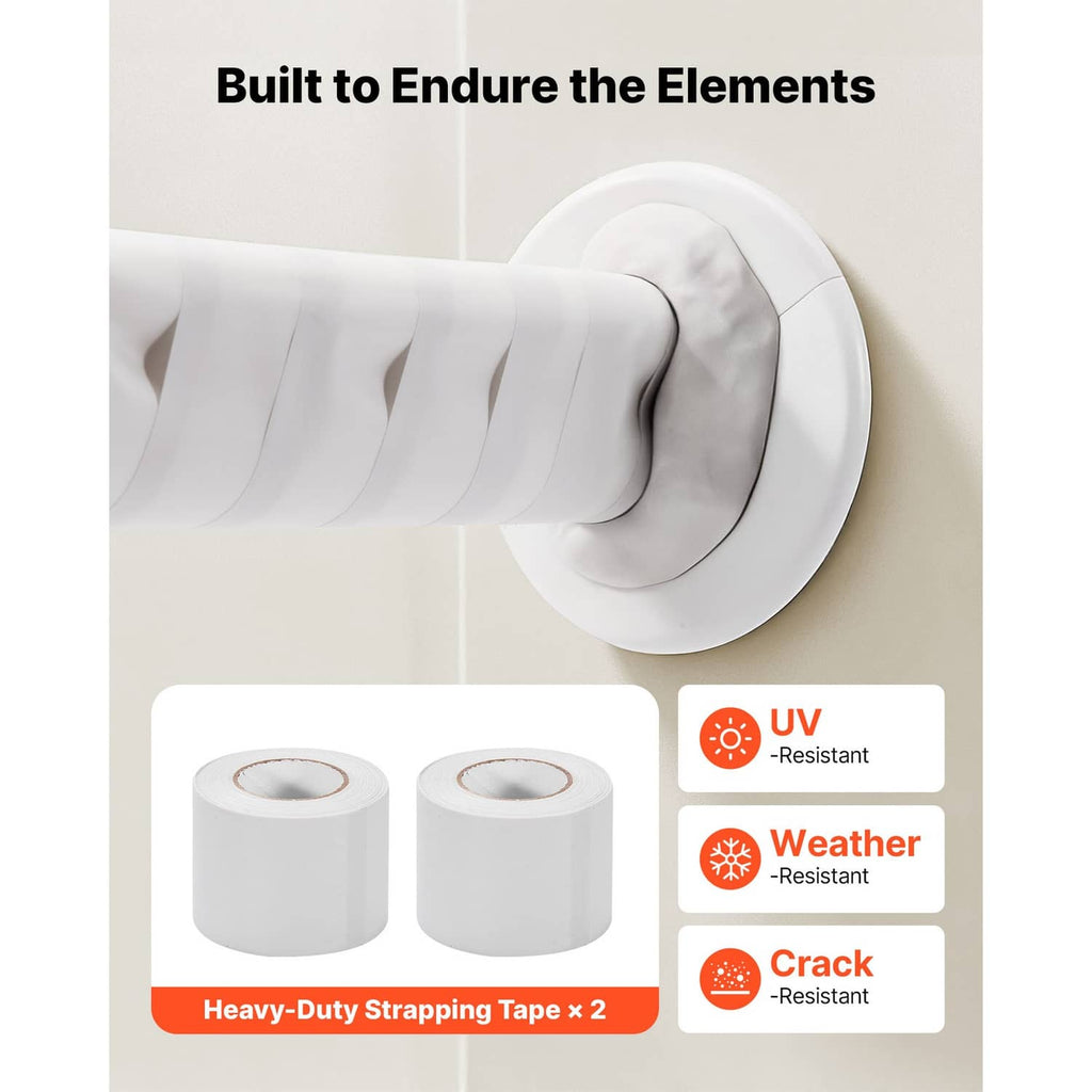 White insulated mini split line set tubing coil with durable outer wrap and connectors