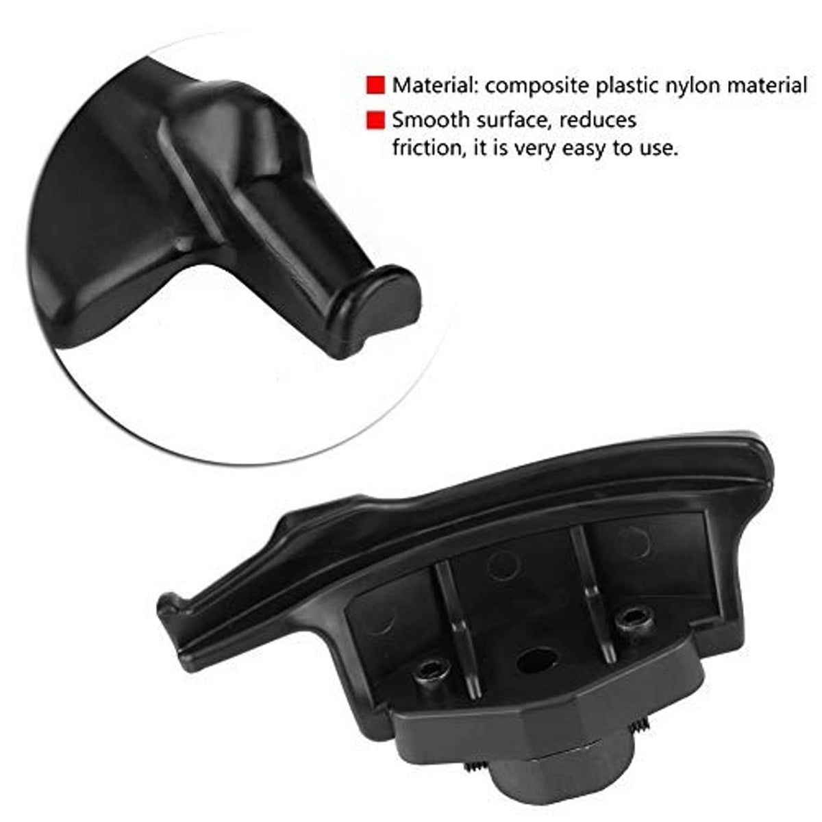 Black tire changer duck head tool with smooth composite nylon body and handle