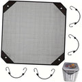 Octagonal mesh AC condenser cover, black edges with corner grommets