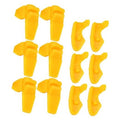 Set of 12 yellow plastic tire changer duck head inserts for rim protection