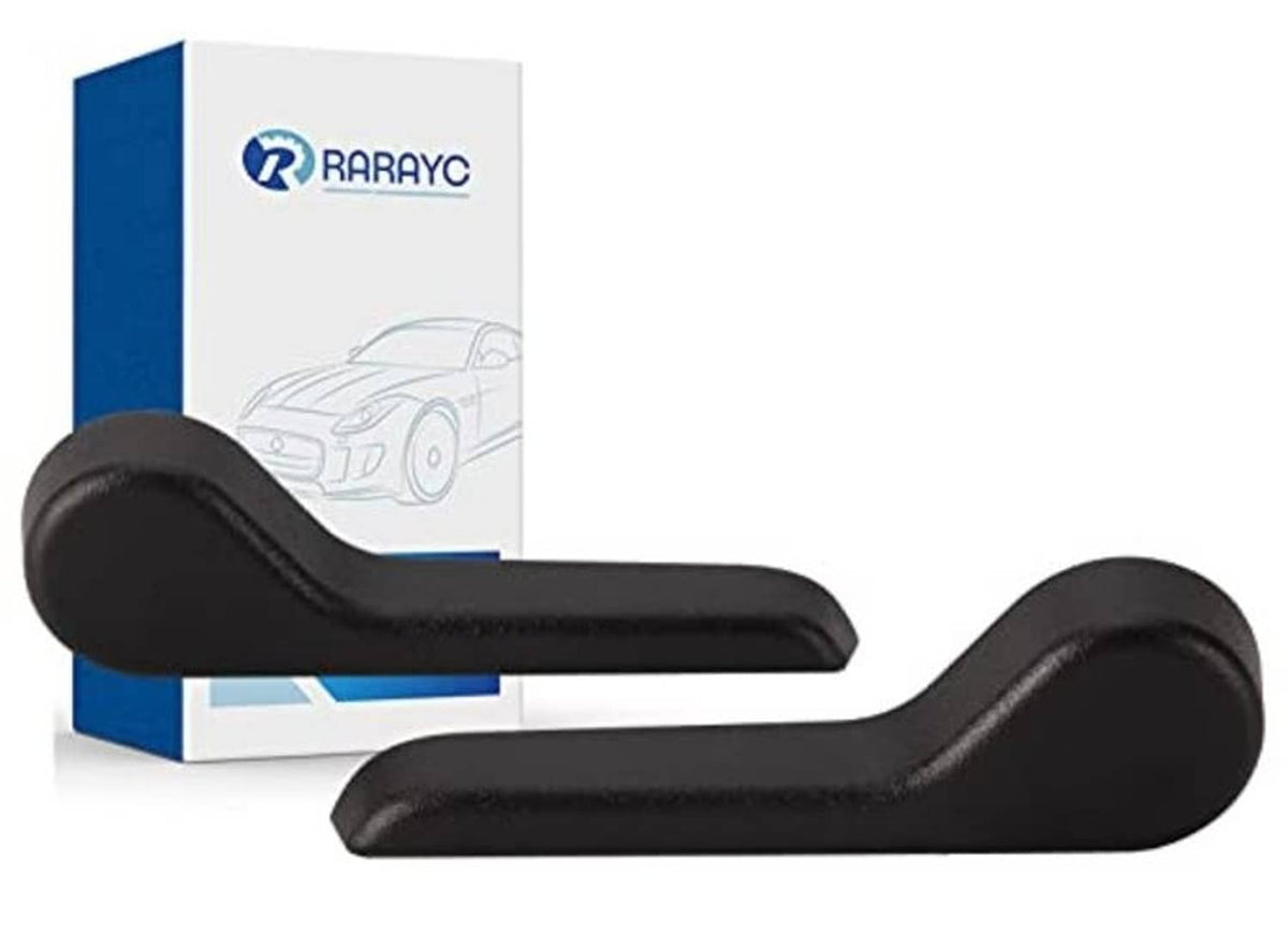 Black seat recliner handle replacement, curved lever with rounded ends