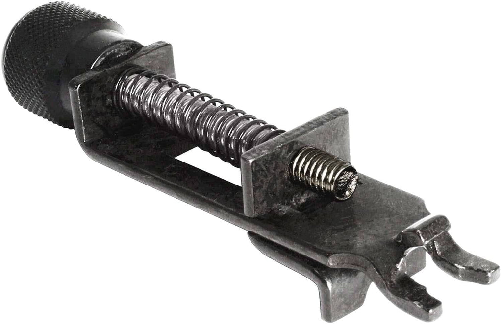 Black Floyd Rose intonation tool adjuster with threaded rod and clamping arms