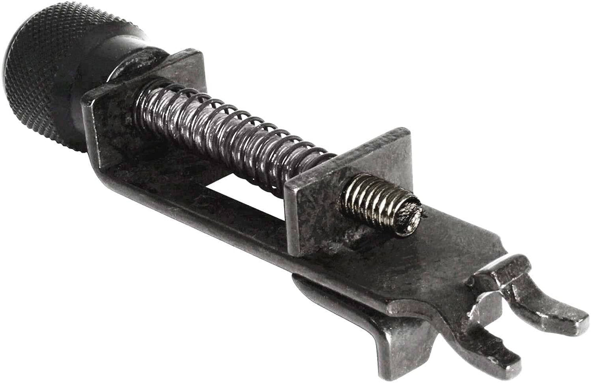 Black Floyd Rose intonation tool adjuster with threaded rod and clamping arms