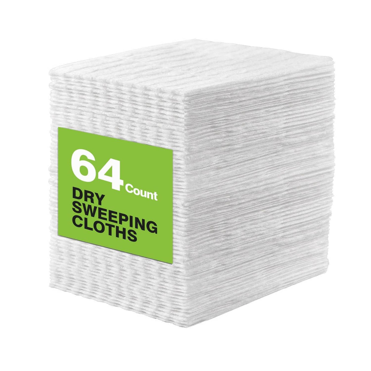 White dry sweeping cloth pads, 64-count stack package