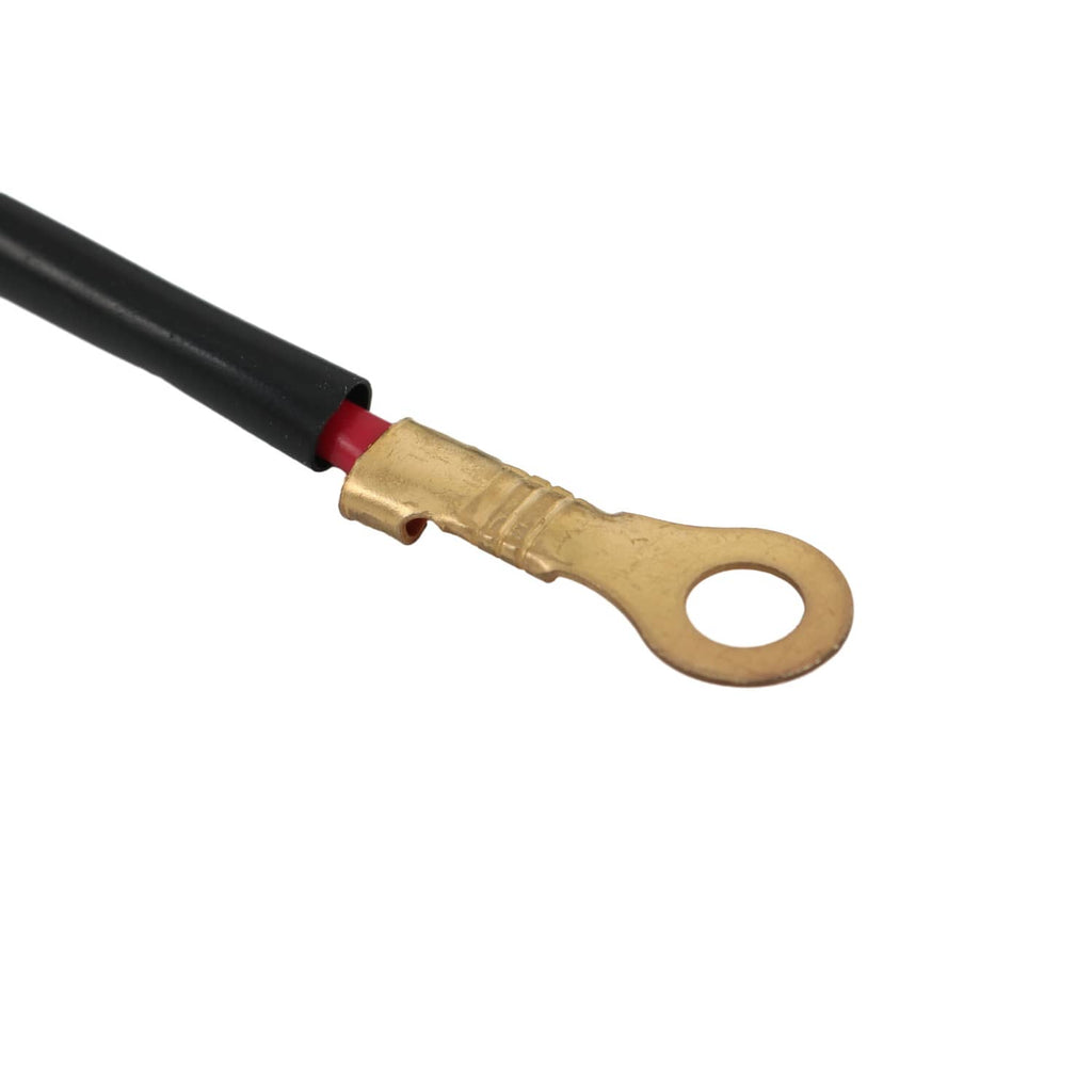 Starter motor wire with red insulator and gold ring terminal