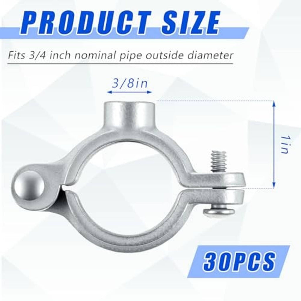 Silver galvanized split ring pipe hanger for 3/4 in nominal pipe