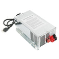 RV DC auto-detect deckmount converter charger with DC output terminals and power cord
