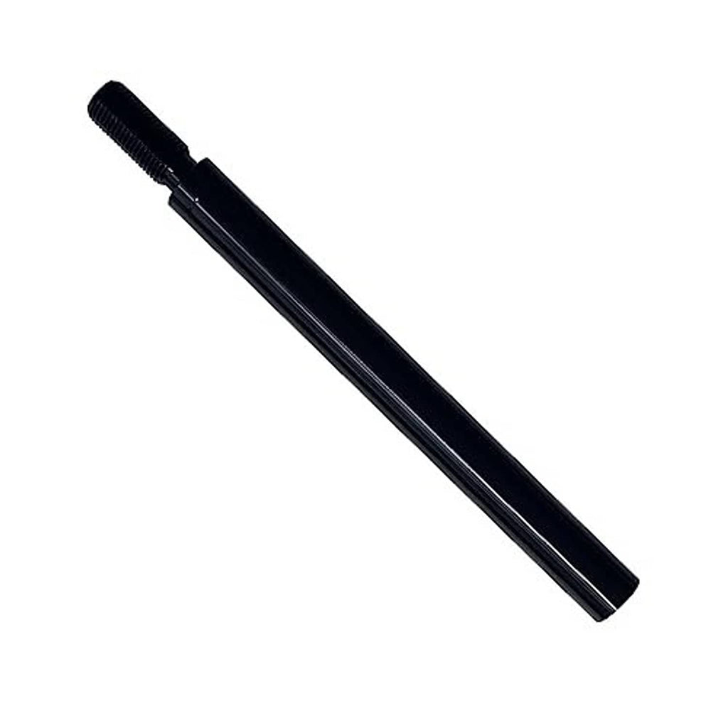 Black aluminum shift knob extender, straight rod with threaded mounting end