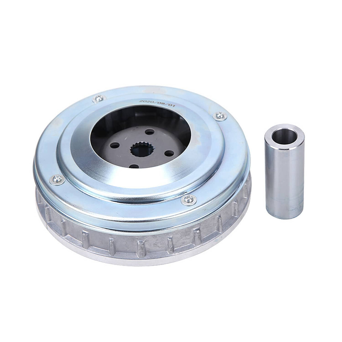 Sliding sheave drum with machined center hub and included spacer pin