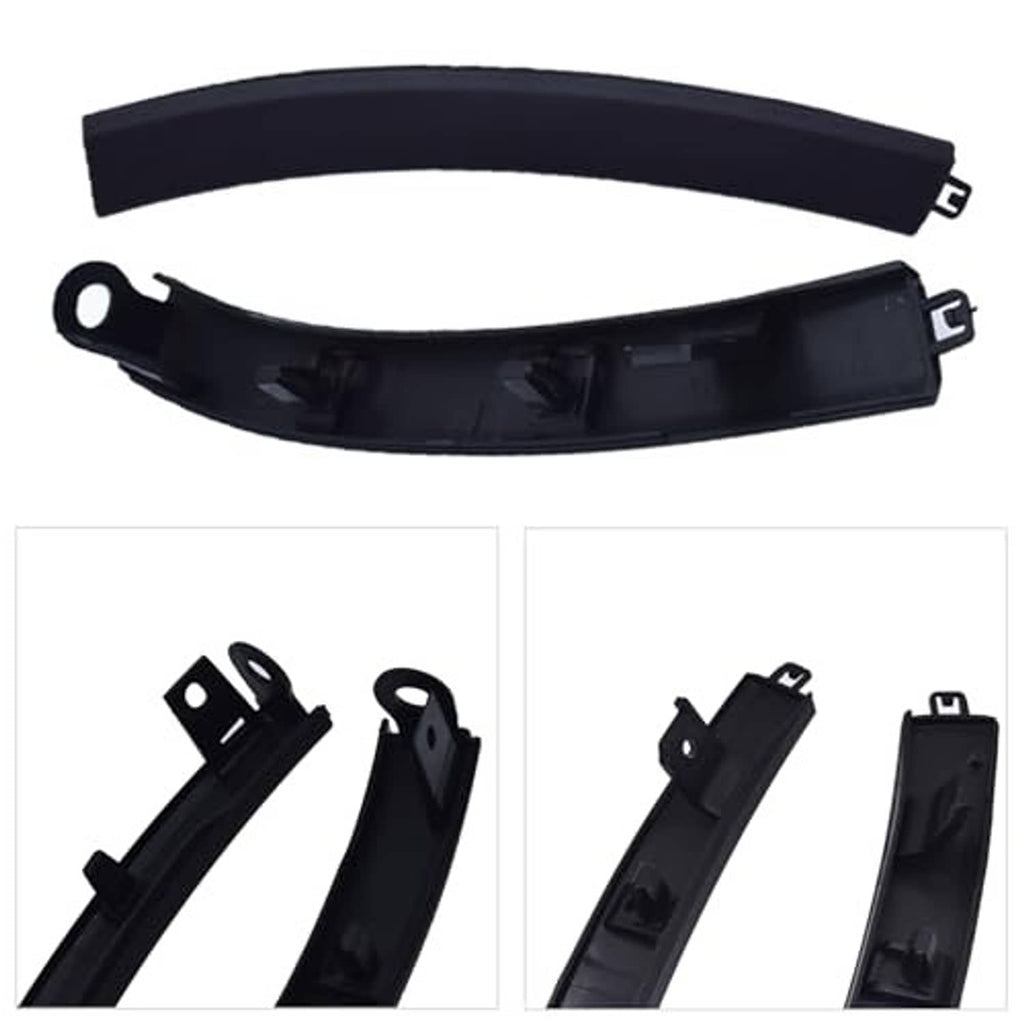 Black front bumper filler trim with underside detail and two mounting holes