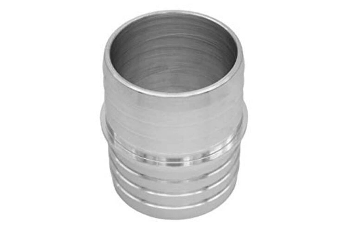 Stainless steel hose barb splice coupler adapter with flanged ridged exterior