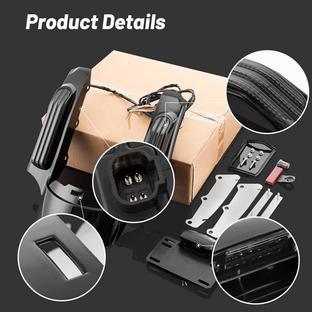 RivetOak LED Rear Fender Fascia Light Kit For Harley Electra Street Road Glide 2014-2024