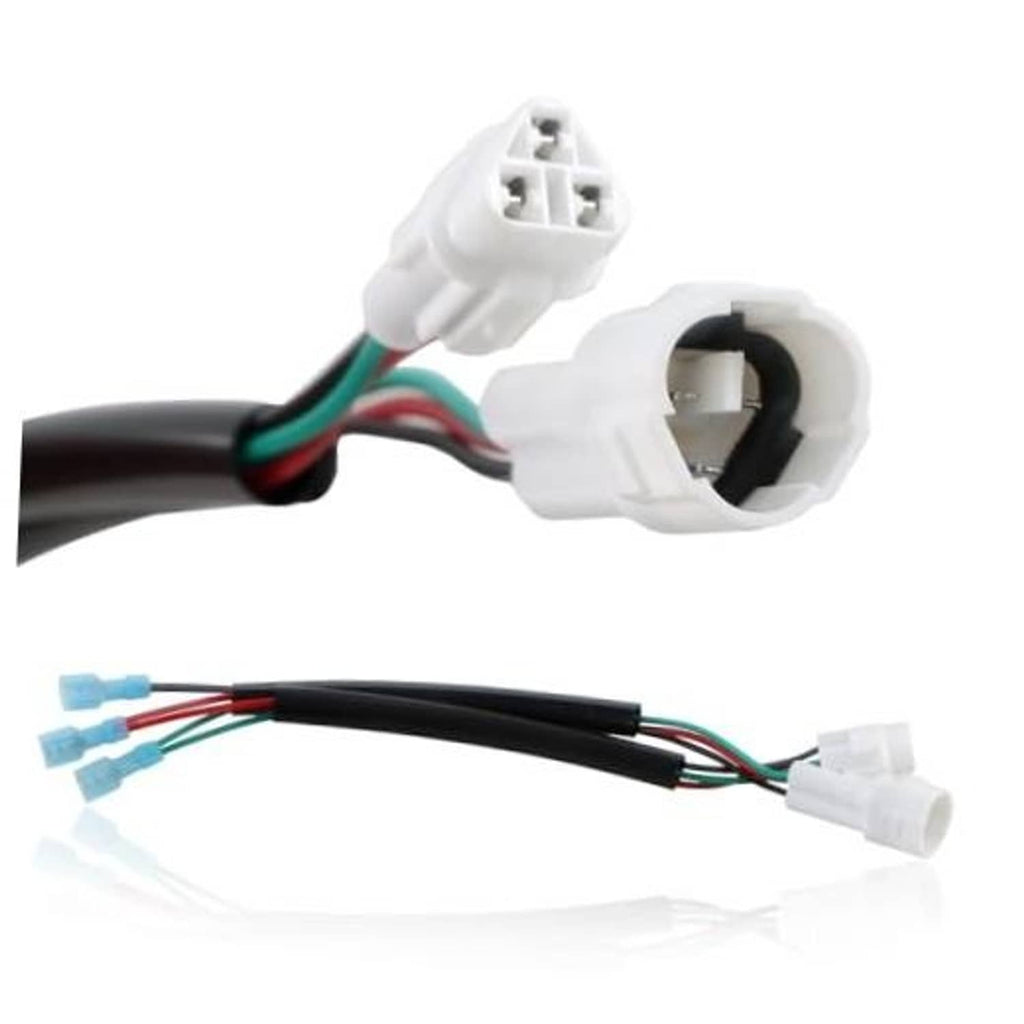 Throttle position sensor harness with white connectors and multi-color wire leads