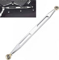 Chrome shift linkage rod with two threaded ends and bushings