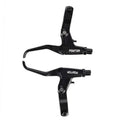 Black universal bike brake levers with 2.5-finger short reach, aluminum alloy